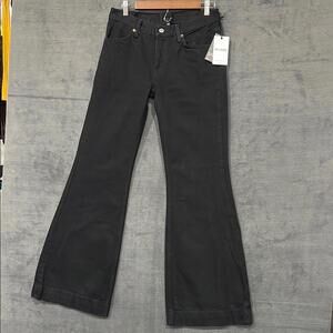 Re/Done Black Flare & Wide Leg Jeans